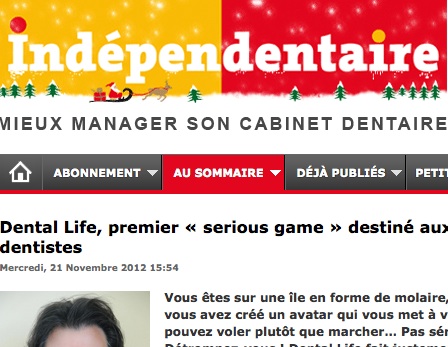 Dental Life, premier  « serious game » destiné aux chirurgiens-dentistes